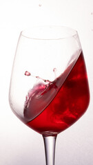 Red Drink Splash Inside a Glass: Refreshing and Eye-Catching
