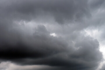 Dramatic sky. Dark thunder storm clouds