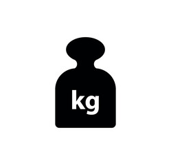 black kg weight icon	