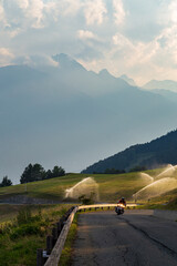 Summer sunset in the mountains of Valle d'Aosta