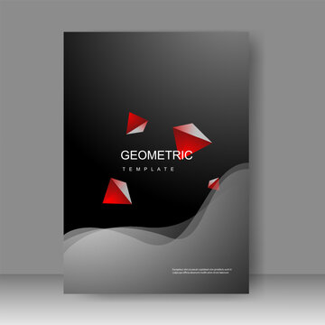 Cover design modern with black Background. for cover book. Annual report. Brochure template, Poster, catalog. Simple Flyer promotion. magazine. Vector illustration