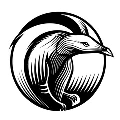 Platypus Australia echidna anteater porcupine badger tattoo print stamp