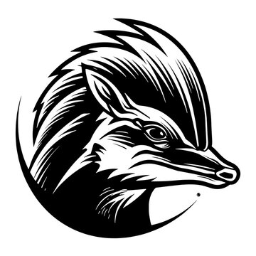 Platypus Australia echidna anteater porcupine badger tattoo print stamp