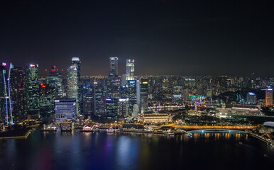 Fototapeta na wymiar Singapore view on the city from above