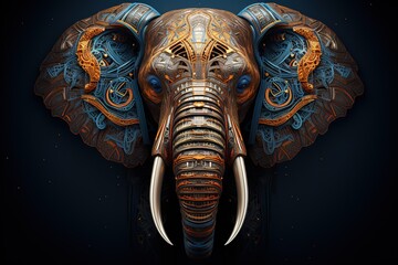 African Elephant, Loxodonta africana, South Africa - obrazy, fototapety, plakaty