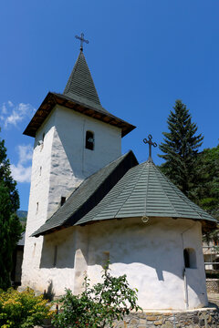 Image of Ramet Monastery, a convent for nuns situated at the entrance in the Ramet gorgesTransylvania, Romania, Europe.