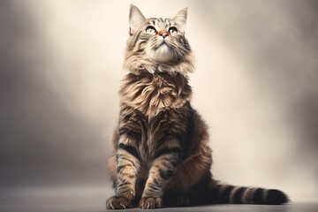 Portrait of a adorable cat isolated