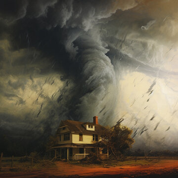tornado in the countryside
