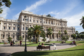 The Palace of Justice in Piazza Cavour, a square situated in the Prati district.