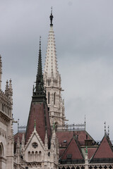 Fototapeta na wymiar Detail of the Parliament of Hungary, Budapest