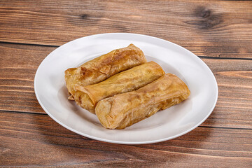 Traditional crispy fried stuffed springroll