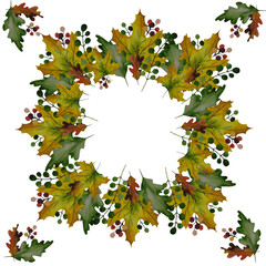 autumn leaves frame