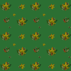 seamless pattern with leaves