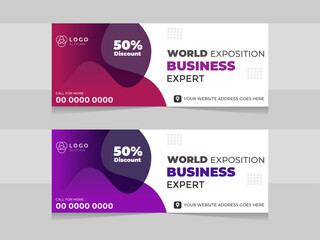 Facebook cover marketing page template and social media cover design