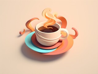 Kaffeegenuss: Illustration einer Kaffeetasse