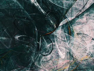 abstract chaotic fractal background 3D rendering illustration