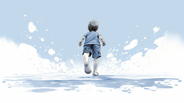 Tiny Feet, Big Impact: An Illustration of Baby Feet Leaving Lasting Impressions 