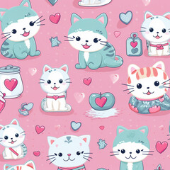 Kawaii Cat Pattern
