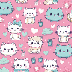 Kawaii Cat Pattern