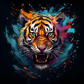 Splash art of a tiger