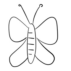 Artistic Line Butterfly Illustration