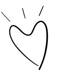 Artistic Line Heart Illustration