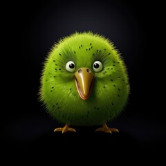  cheerful green kiwi bird