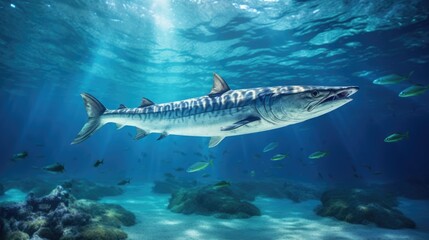 Barracuda in the water