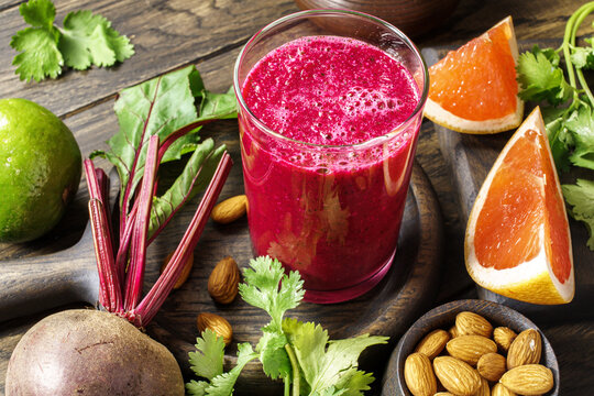 Healthy beetroot and grapefruit detox drink