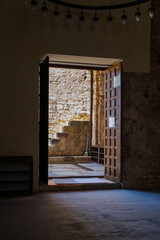 The entrance of the Hagia Sophia Mosque in Enez Edirne from inside of the mosque. 