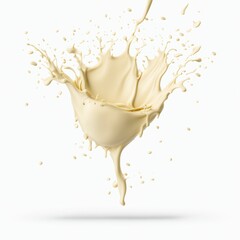 White chocolate splashing in a studio shot. Generated with AI