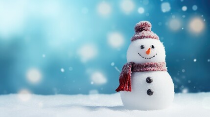 snowman background for a Christmas card
