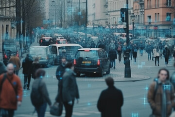 AI-Powered Face Recognition: Unveiling Identity Through Technological Precision. Ai generated.