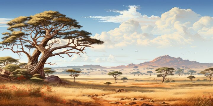 African Savannah landscape 