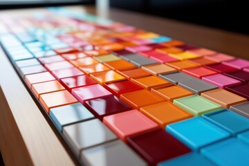 Abstract modern digital colorful art made with geometric shapes.