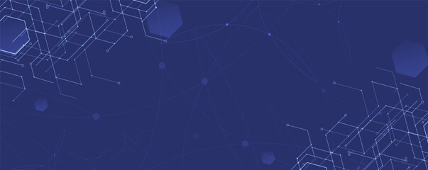 Abstract hexagon background. Technology poligonal design. Digital futuristic minimalism