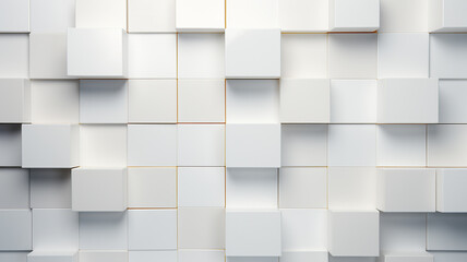 abstract background, wall of white 3d volumetric cubes, futuristic texture