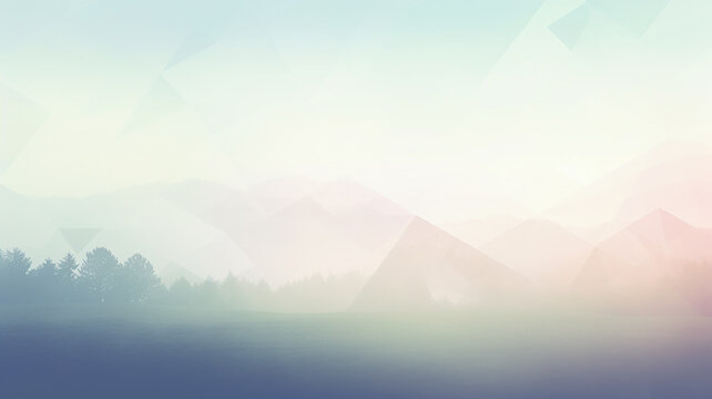 abstract summer polygonal landscape of triangles background