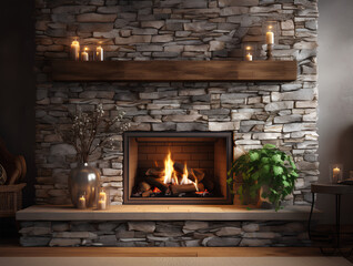 background wall of wild natural stone for interior