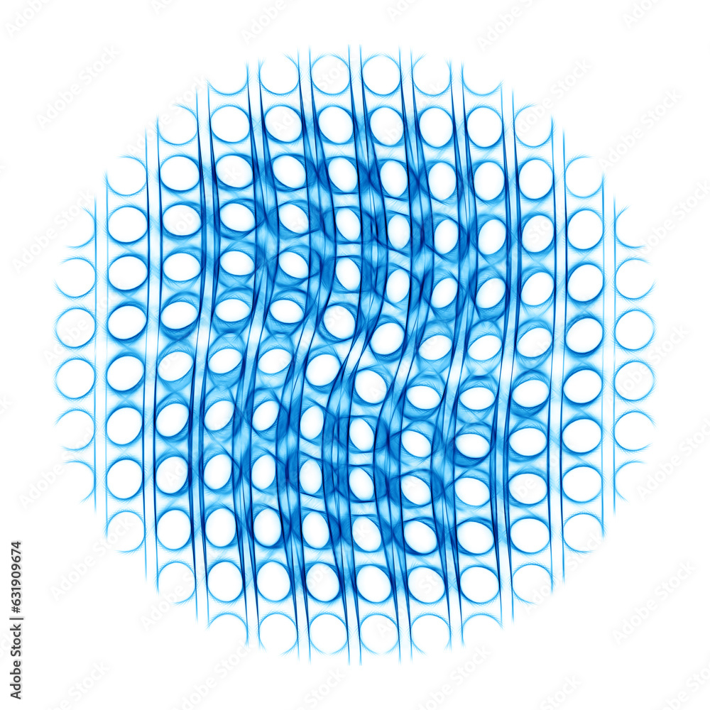 Poster blue and white mesh grid pattern and design on a white background