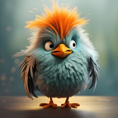 Fototapeta premium cartoon colorful bird