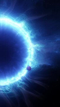 Portal In The Space. Portal Opening. Deep Space Journey, Intergalactic Travel. 