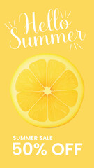 illustration of an background summer poster