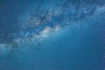 Wide angle shot of the milky way galaxy, directly overhead the Orange river area, near the South-African and Namibian border.