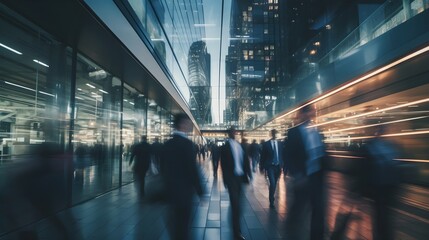 Daily commute of a businesspeople, long exposure