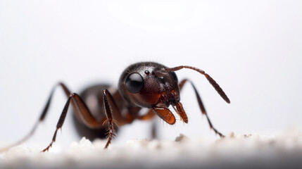 An ant with white background