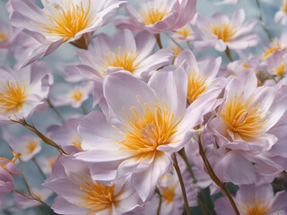 Fototapeta na wymiar Macro photography flowers background close up. generative AI