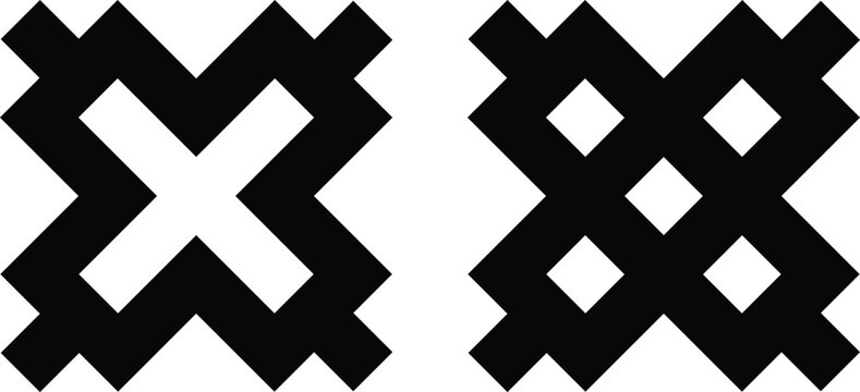 Aban adinkra symbol. Ghana decorative design. African pattern symbol.