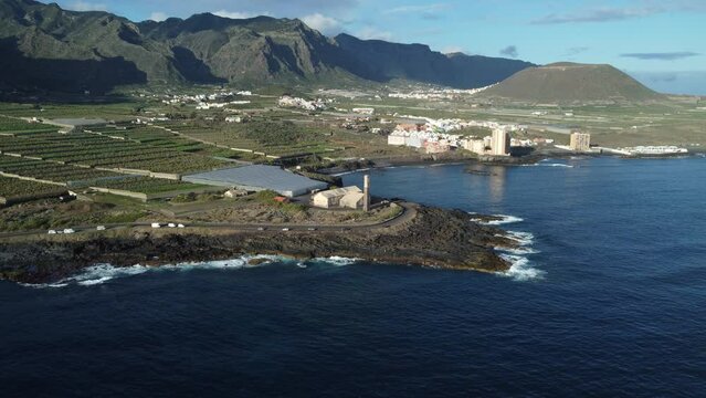 abandoned factory and a coast village