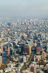 Fototapeta premium aerial view from the city of Santiago in Chile